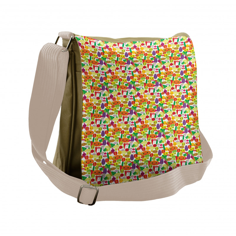 Smile Kawaii Foods Messenger Bag