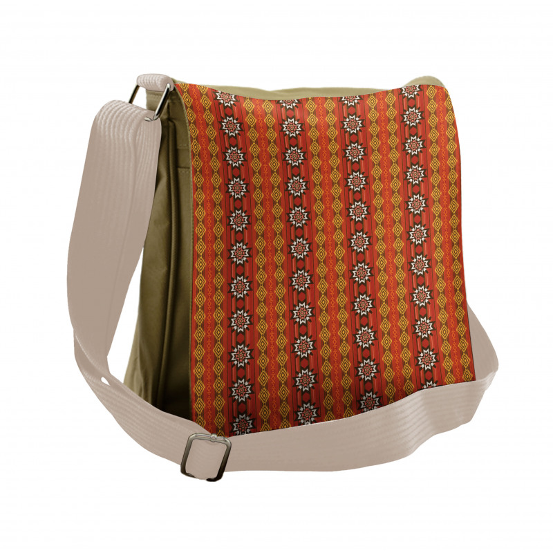 Traditional Motif Messenger Bag