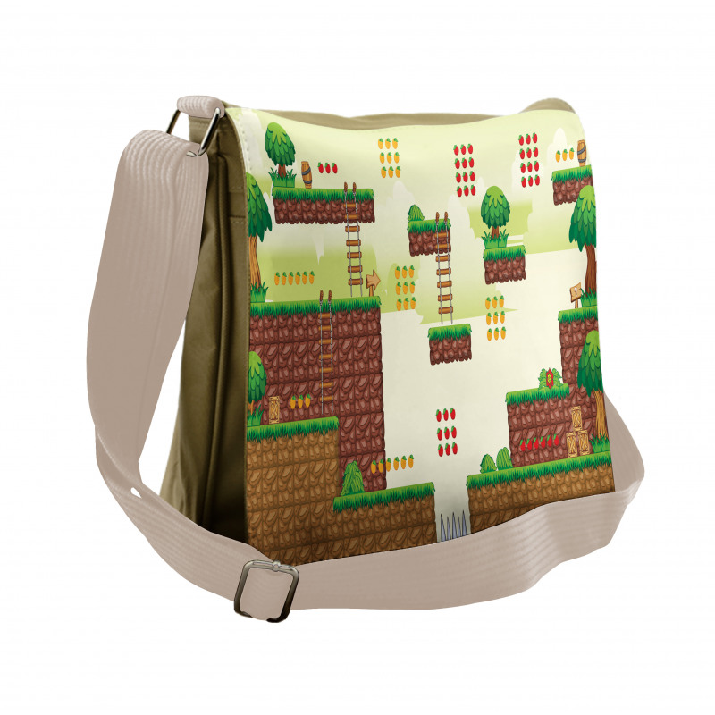 Vintage Video Game Platform Messenger Bag