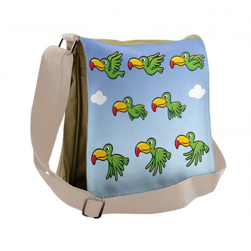 Animated Game Bird Toucan Messenger Bag