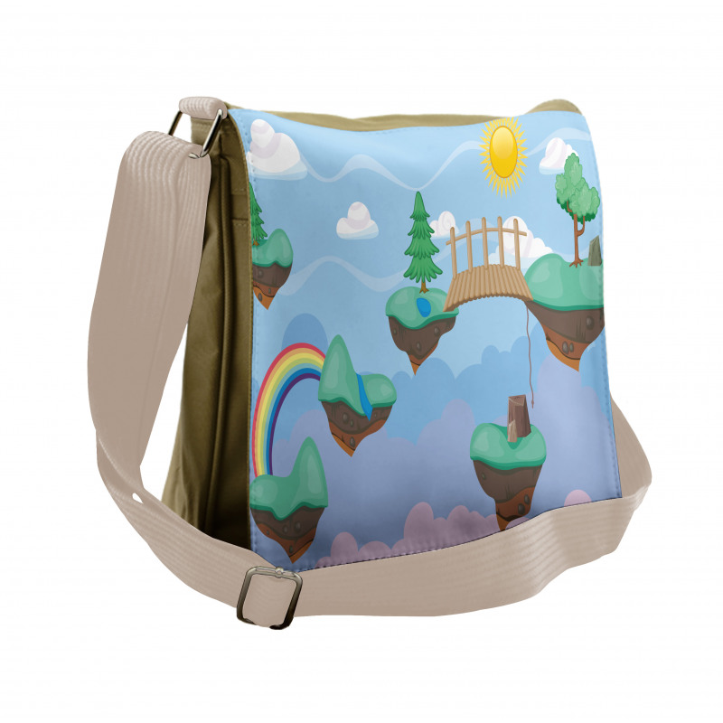 Flying Islands Game Platform Messenger Bag