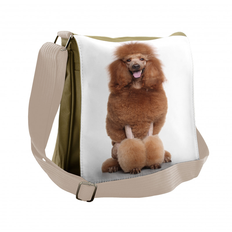 Funny Dog Sitting Tongue Messenger Bag