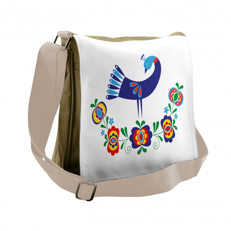 Ukrainian Culture Floral Messenger Bag