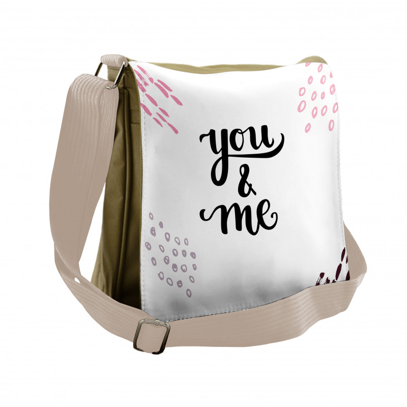 You and Me Lettering Messenger Bag