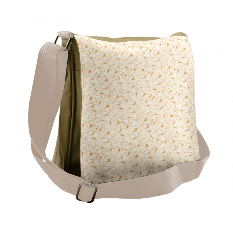 Romantic Petals and Buds Messenger Bag