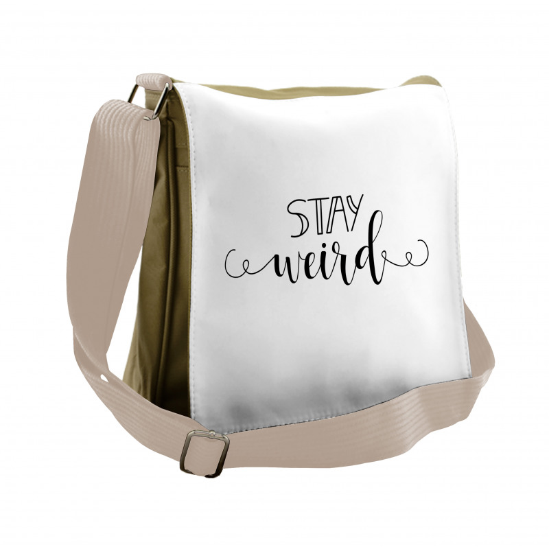 Empowering Calligraphy Messenger Bag