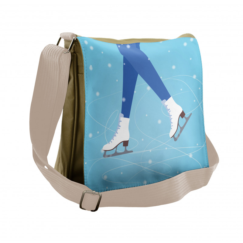 Legs on the Ice Rink Messenger Bag