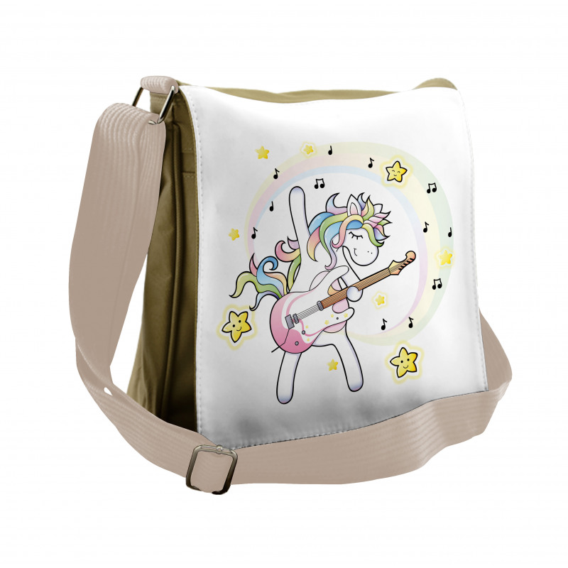 Music Star Pony with Guitar Messenger Bag