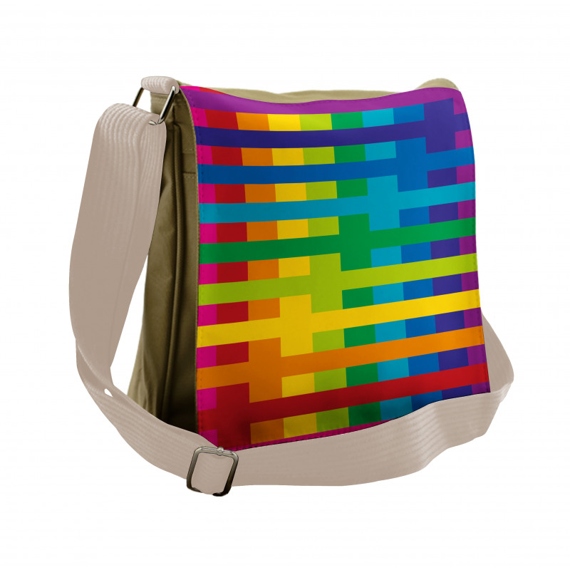 Vibrant Tones Multicolored Messenger Bag