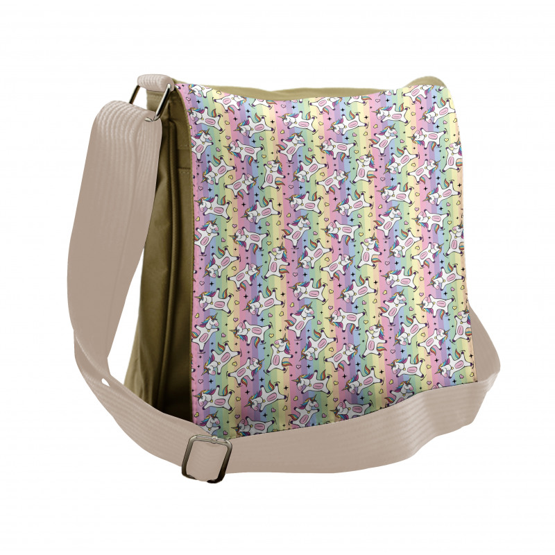 Unicorn Ice Skater Messenger Bag