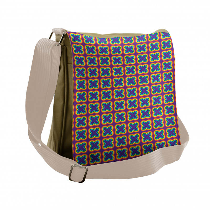 Multicolor Butterfly Messenger Bag