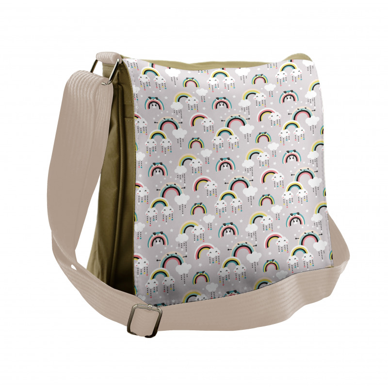 Nursery Theme Clouds Messenger Bag