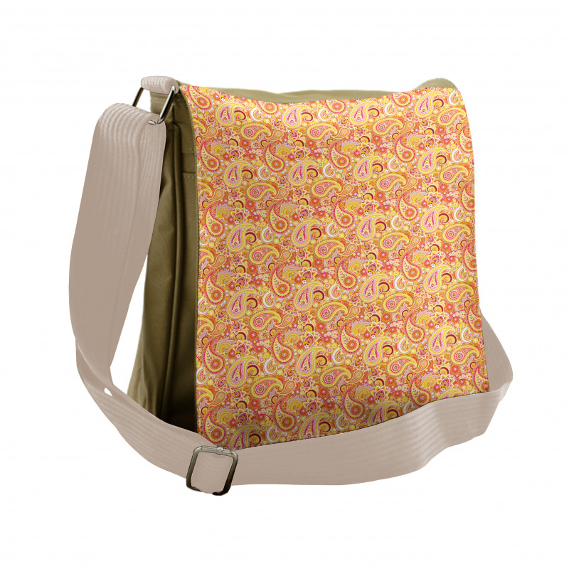 Buta Folk Motifs Floral Messenger Bag