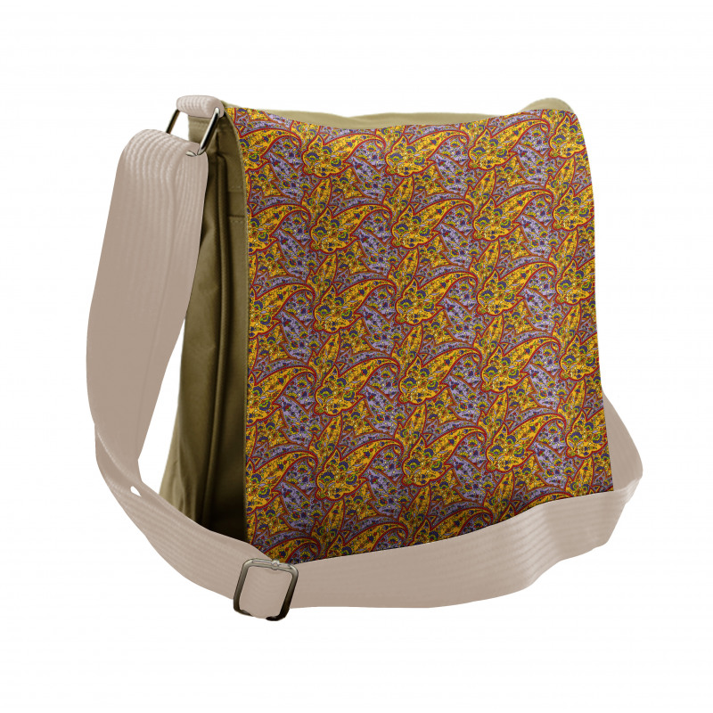 Vibrant Colors Pateh Art Messenger Bag