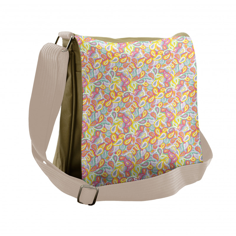 Colorful Ethnic Jumble Art Messenger Bag