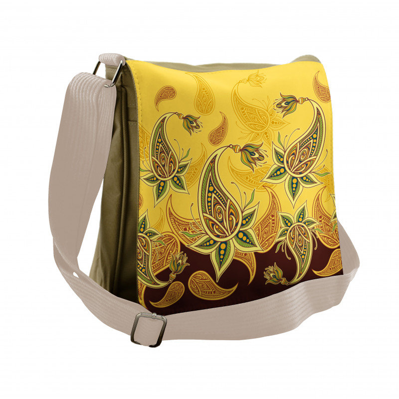 Turkish Floral Ornaments Messenger Bag