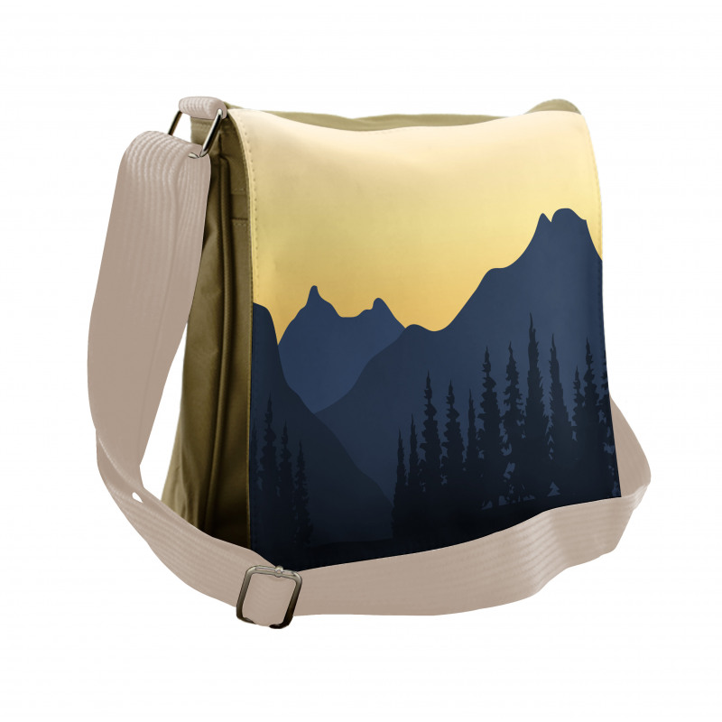 Mountainous Landscape Scene Messenger Bag