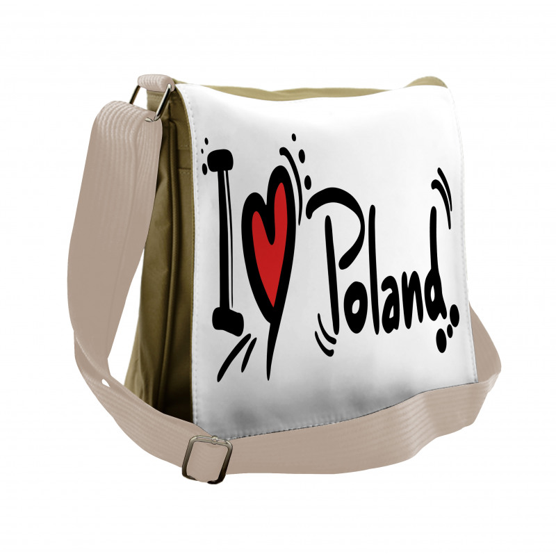 Proud Polish Bold Texting Messenger Bag