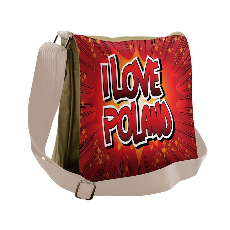 Pop Art Inspired Dramatic Messenger Bag