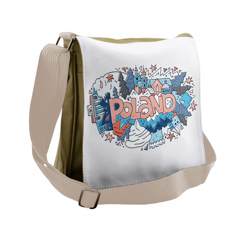 Calligraphy and Doodle Items Messenger Bag