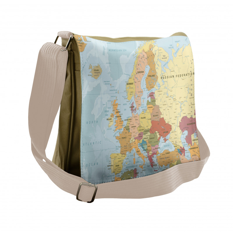 Scandinavian Region Mapping Messenger Bag