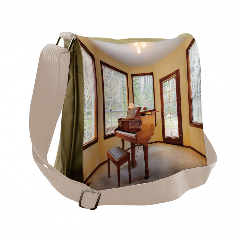 Round Room with Piano Messenger Bag