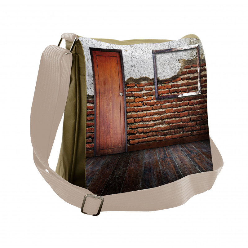 Frame on Old Brick Wall Messenger Bag