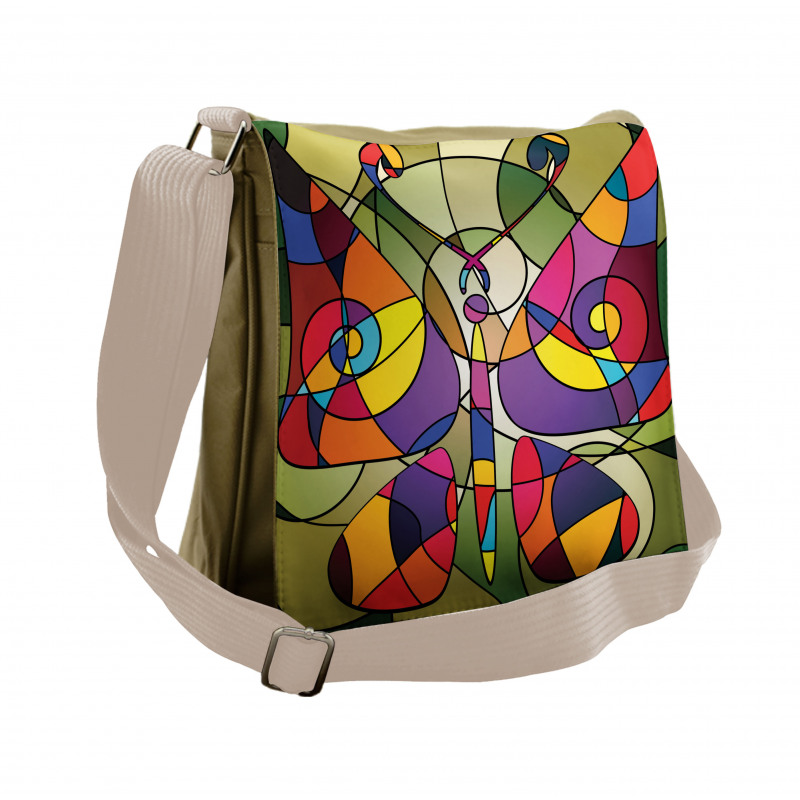 Abstract Butterfly Art Messenger Bag