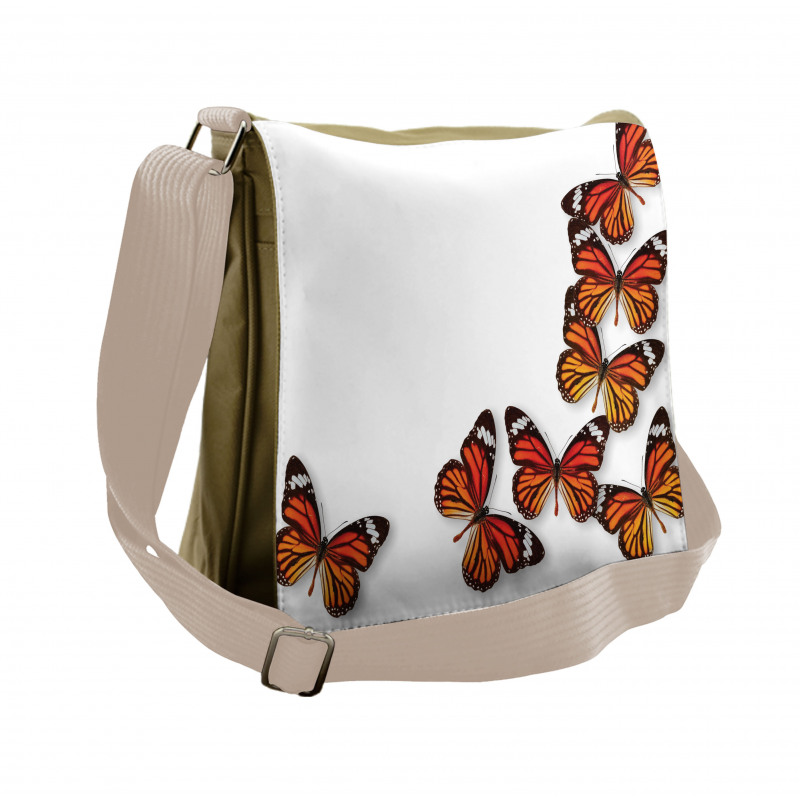 Spring Monarch Bug Messenger Bag