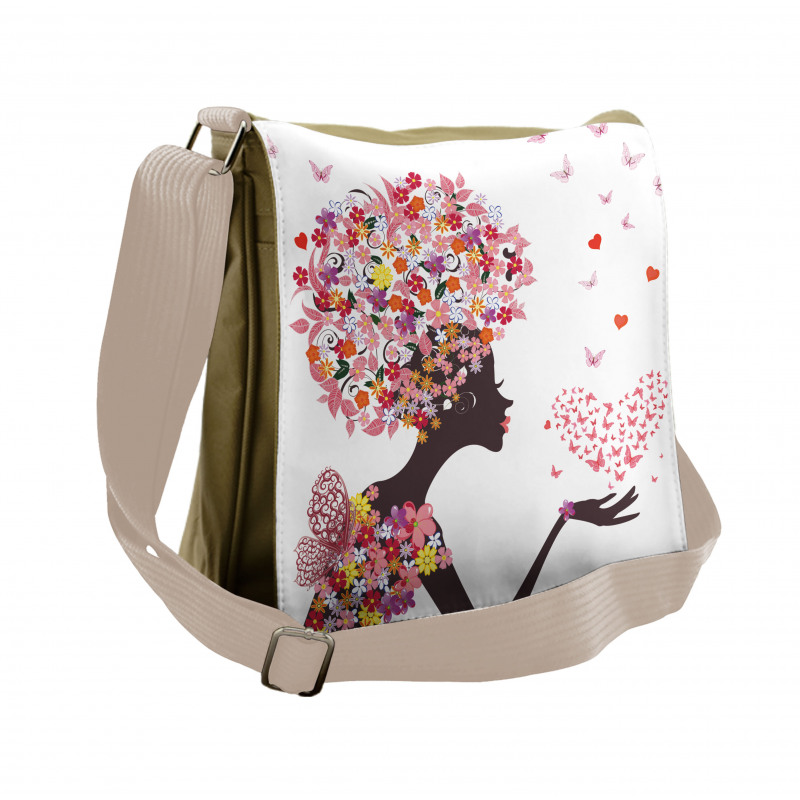 Butterflies Blossoms Messenger Bag