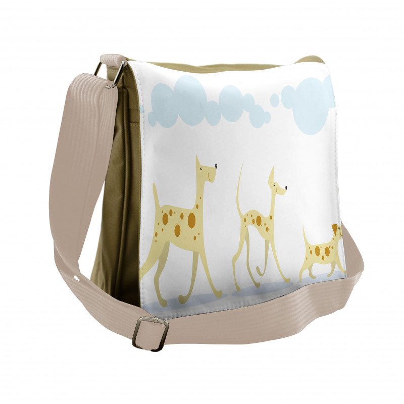 Simplistic Cheery Dogs Messenger Bag