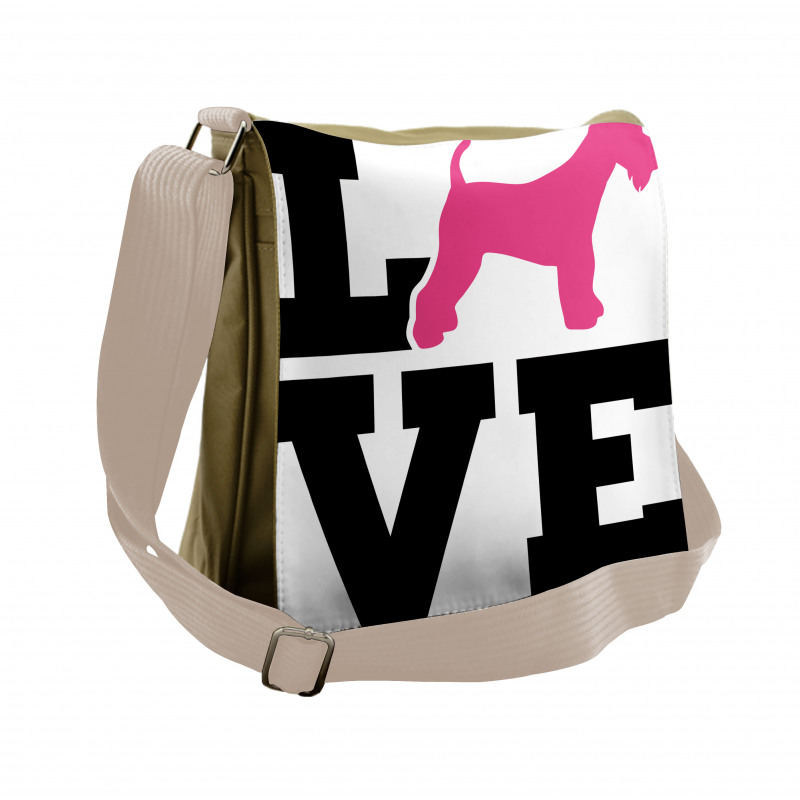 Pop Dog Lover Art Messenger Bag