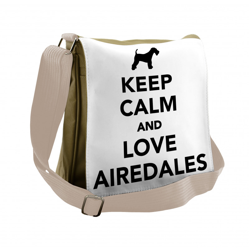 Keep Calm and Love Airedales Messenger Bag