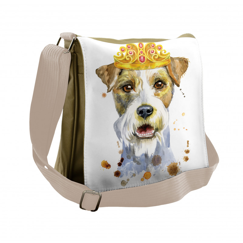 Watercolor Royal Terrier Messenger Bag