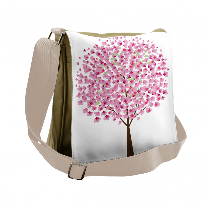 Simple Cherry Tree Blossom Messenger Bag