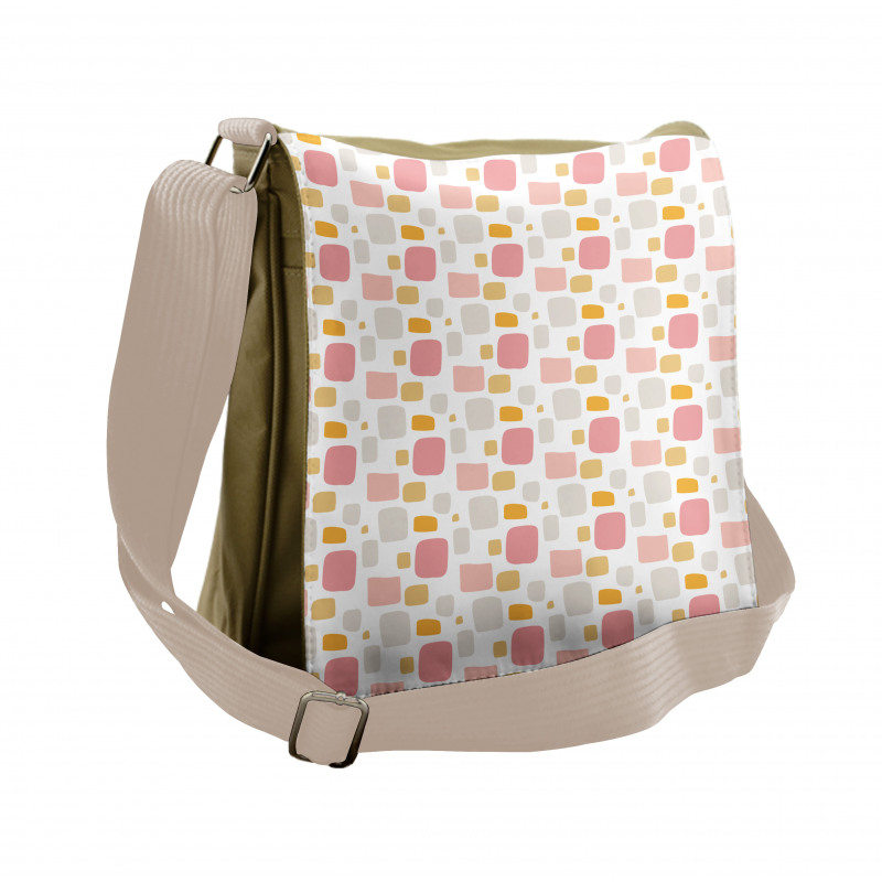 Sketchy Shapes Pastel Tone Messenger Bag