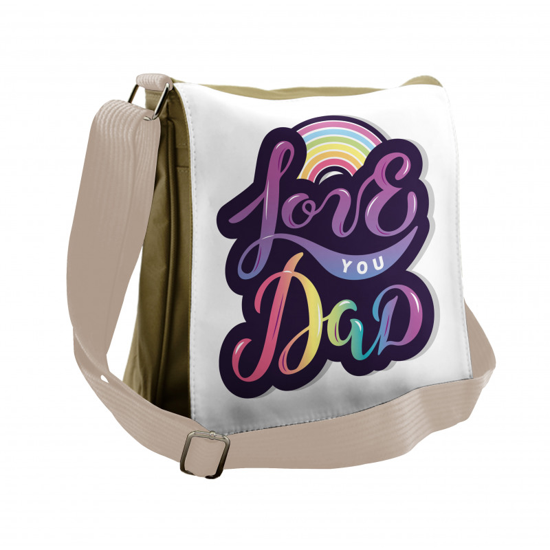 Colorful Bubbly Text Messenger Bag