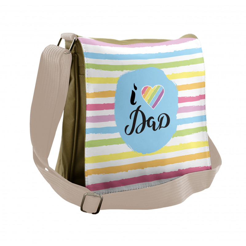 I Love Dad Design Messenger Bag