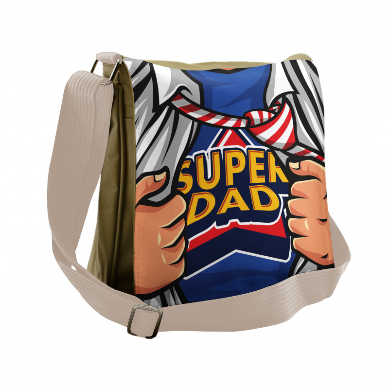 Fun Super Dad T-shirt Messenger Bag