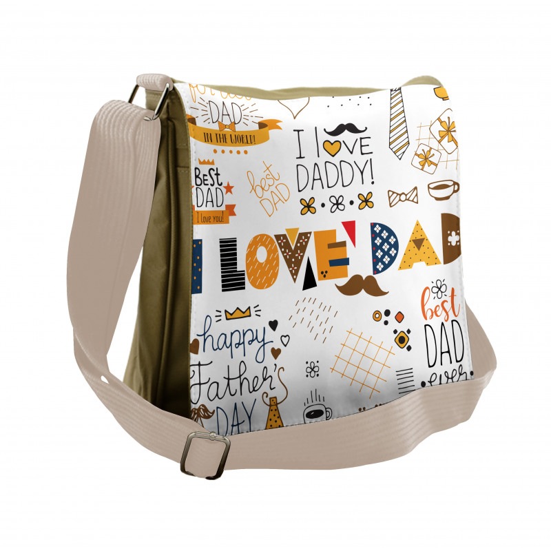 Calligraphic Doodle Messenger Bag