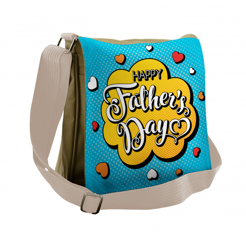 Colorful Comic Wording Messenger Bag