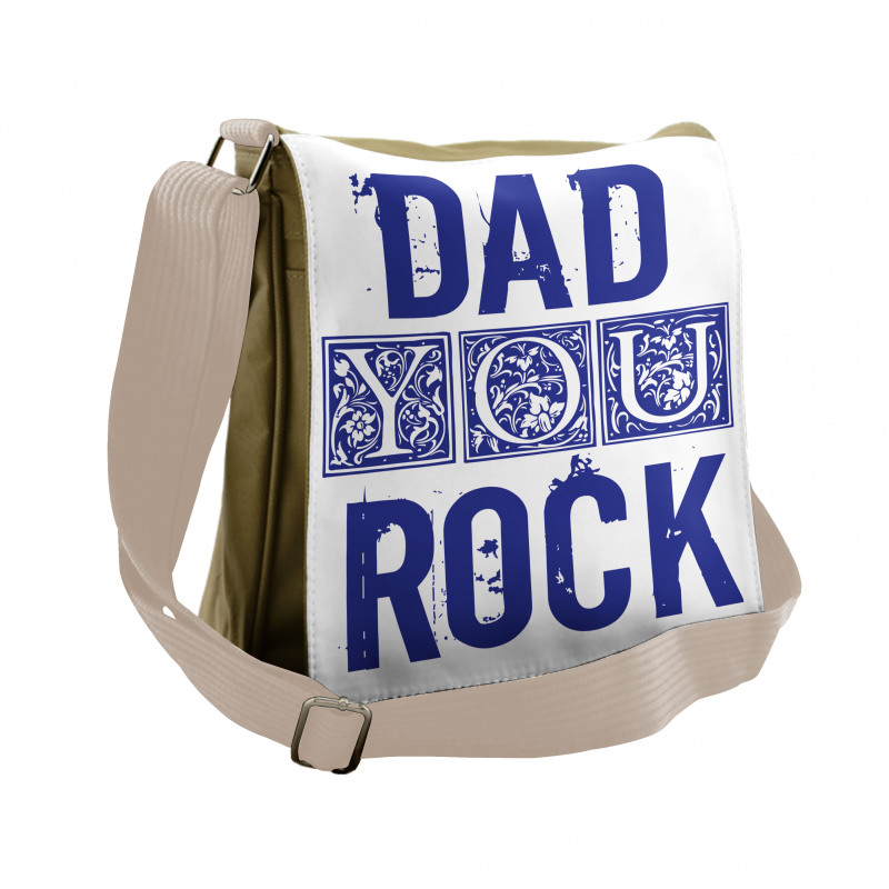 Grungy Dad You Rock Messenger Bag