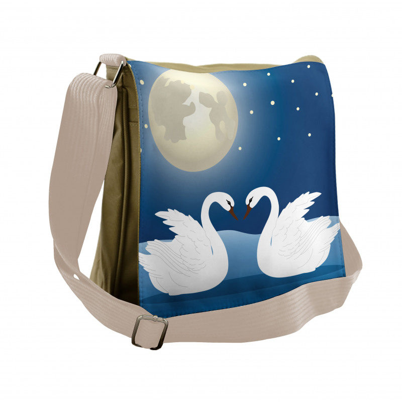 Moonlight Sky at Night Art Messenger Bag