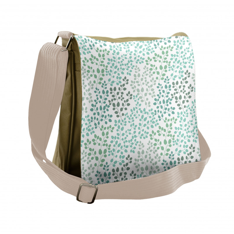 Leaf Braches Pattern Messenger Bag