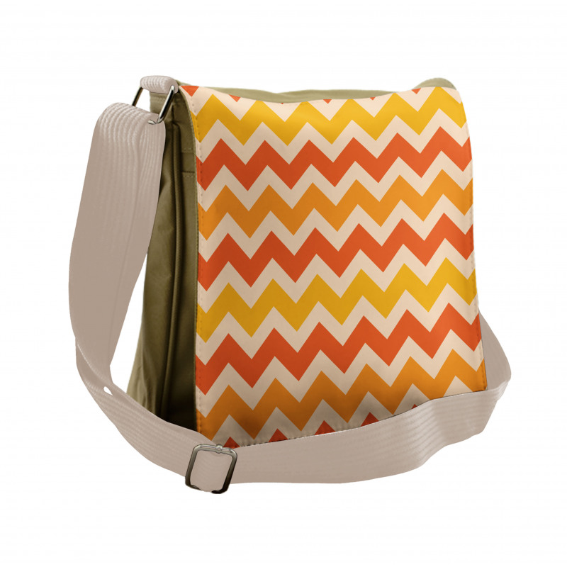 Wavy Geometrical Vintage Messenger Bag