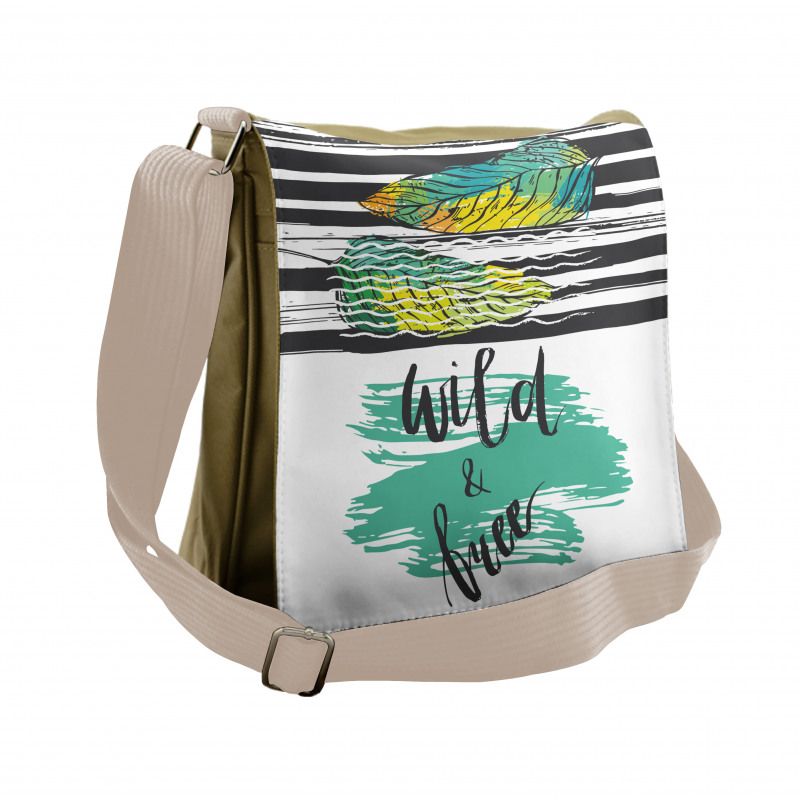 Wild and Free Art Messenger Bag