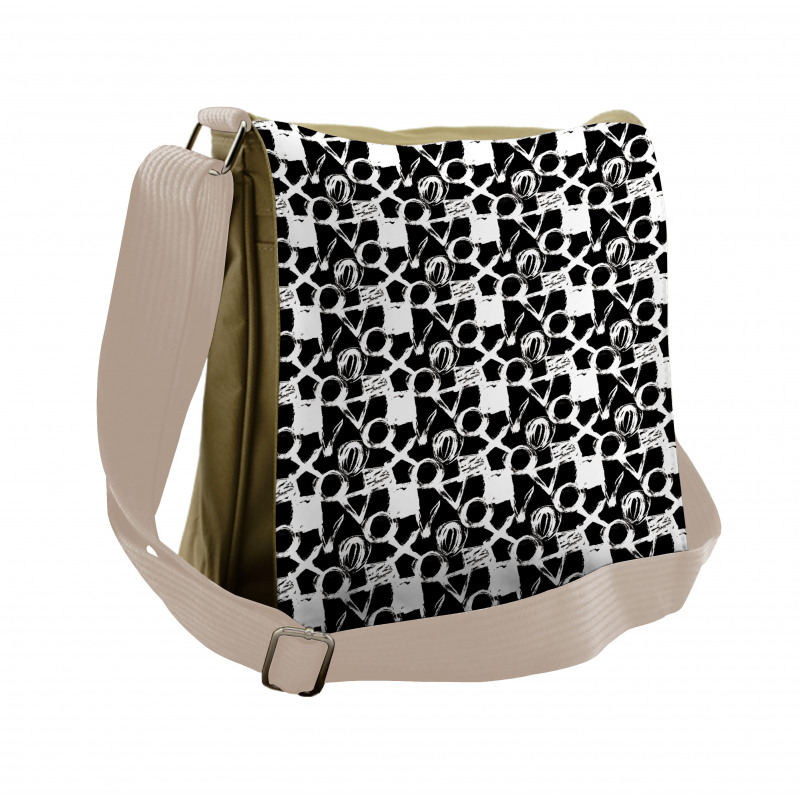 Brushstroke Shape Messenger Bag