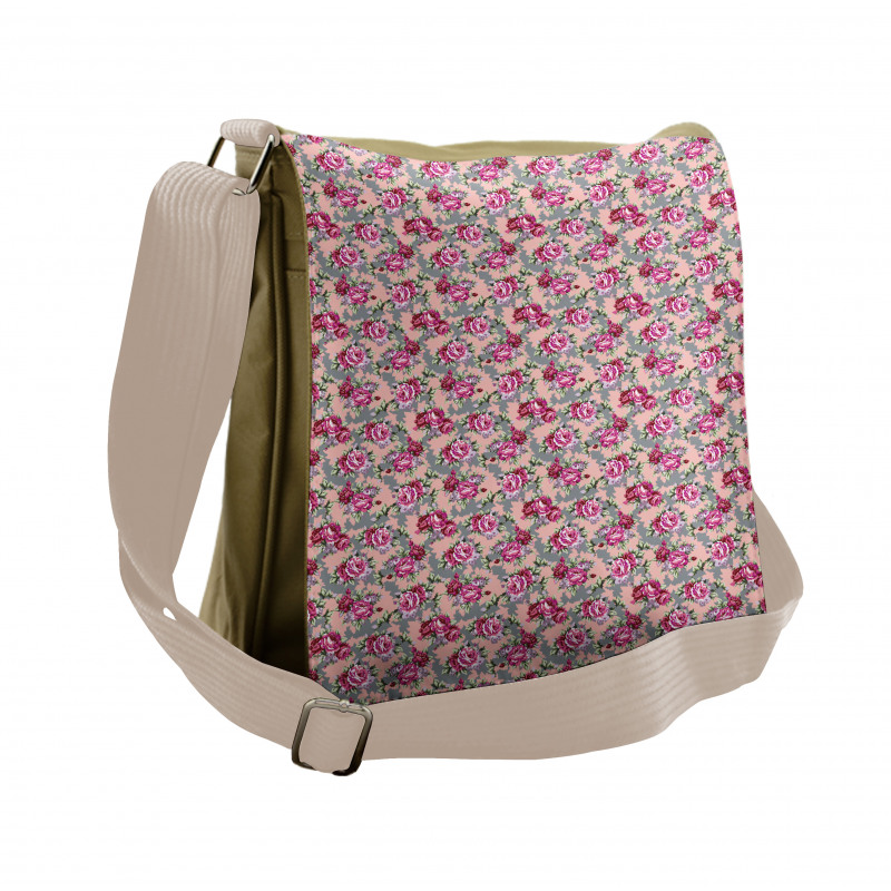 Modernized Vibrant Floral Messenger Bag