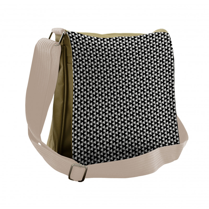 Modern Triangle Tracery Messenger Bag