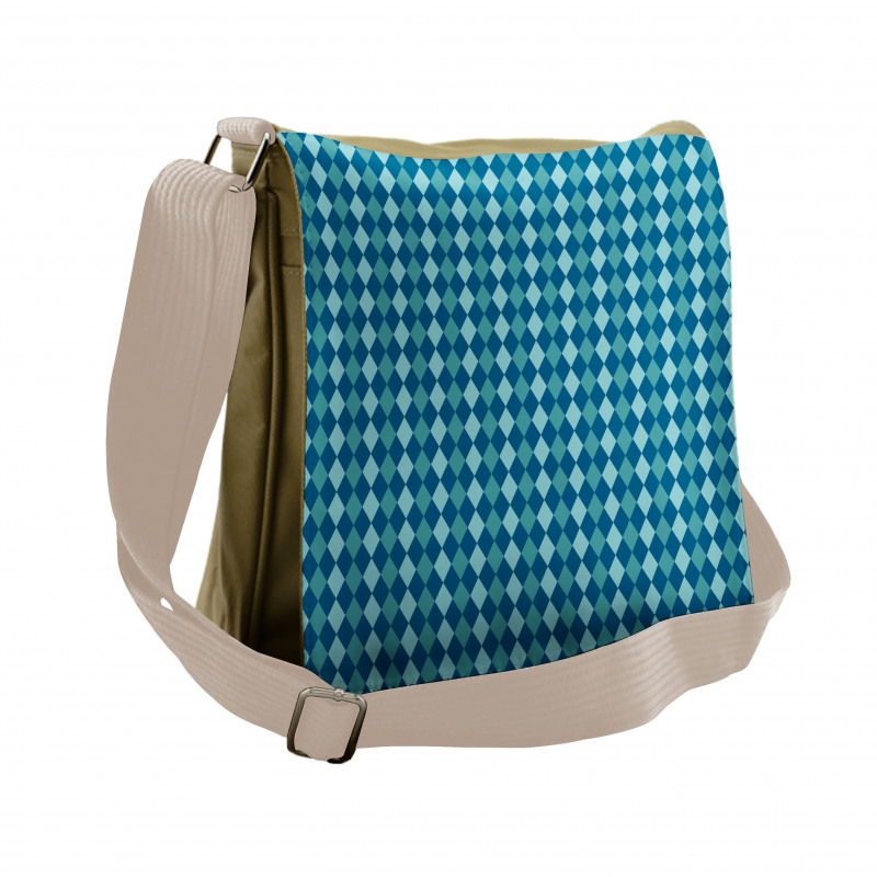 Continuous Argyle Messenger Bag